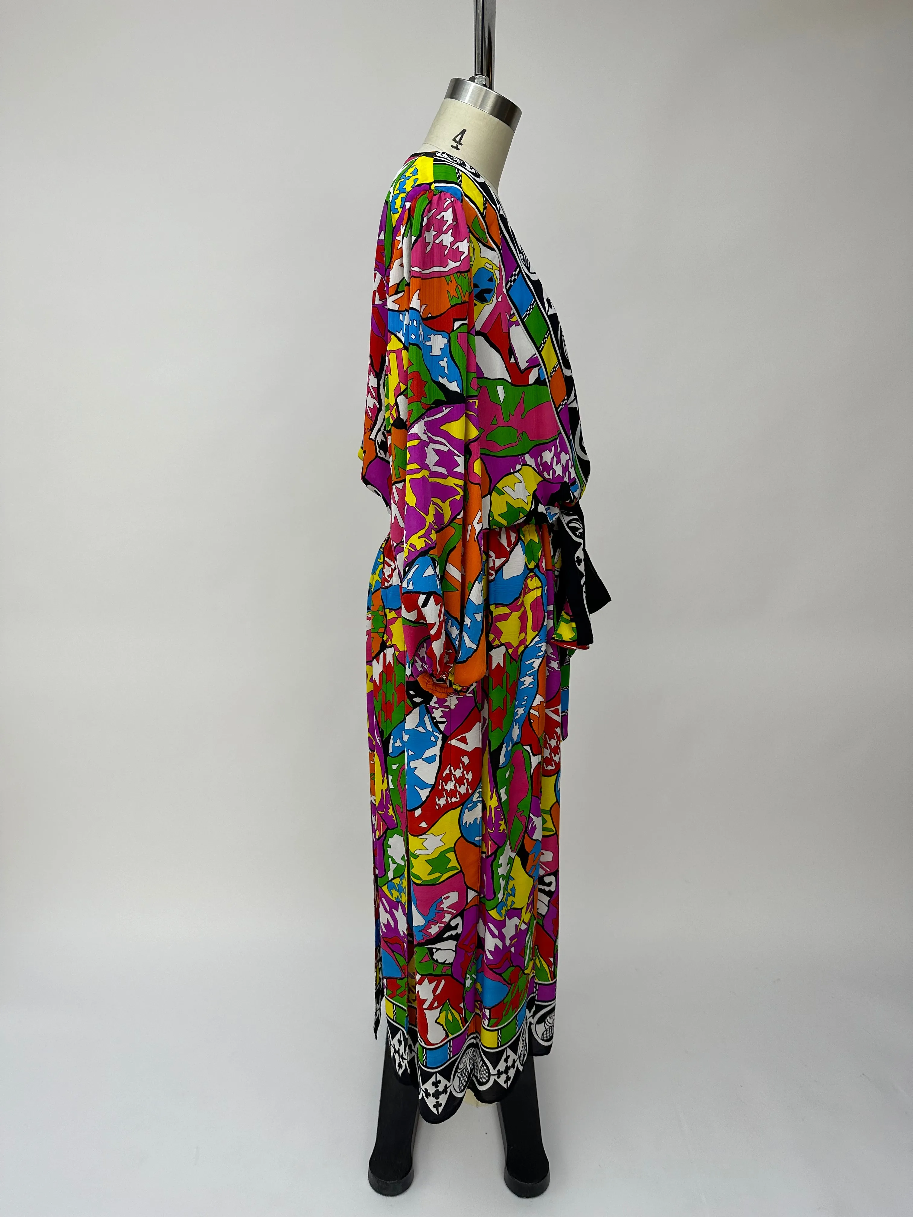 1980s Diane Freis Rainbow Dress