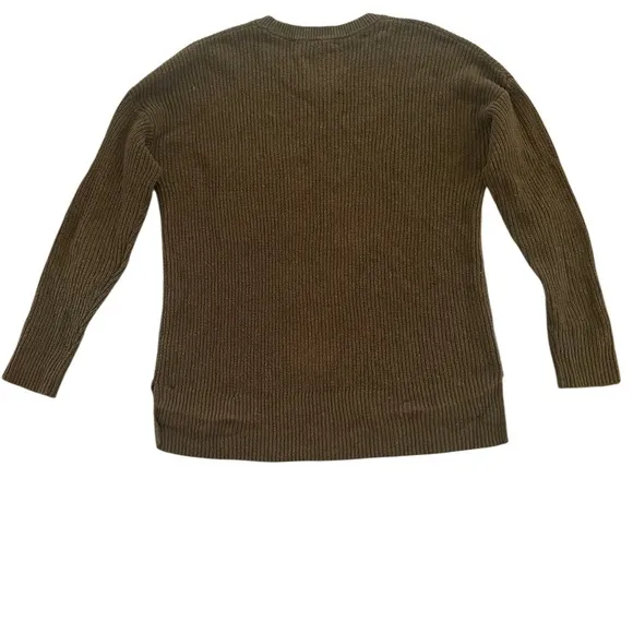 2/$30 Madewell Thompson Pocket Pullover Jumper Sweater, Olive Brown, Size M
