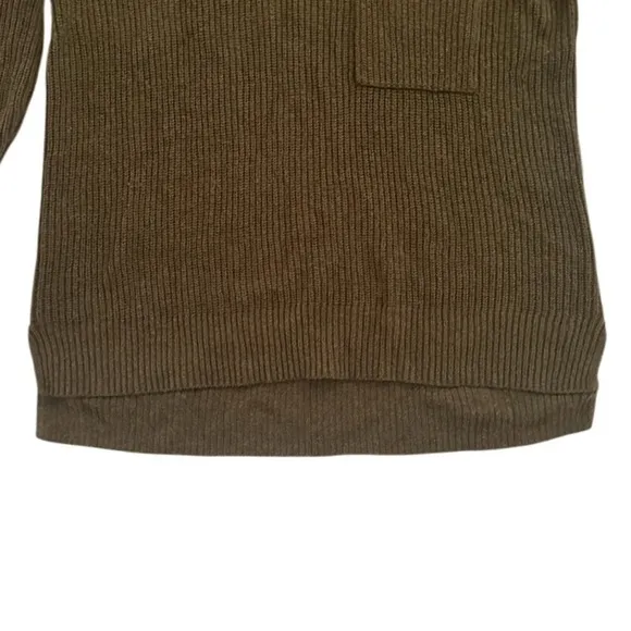 2/$30 Madewell Thompson Pocket Pullover Jumper Sweater, Olive Brown, Size M
