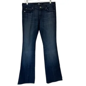 7 For All Mankind Women’s Pink Stitch A Pocket Jeans. Boot Cut Size 29.