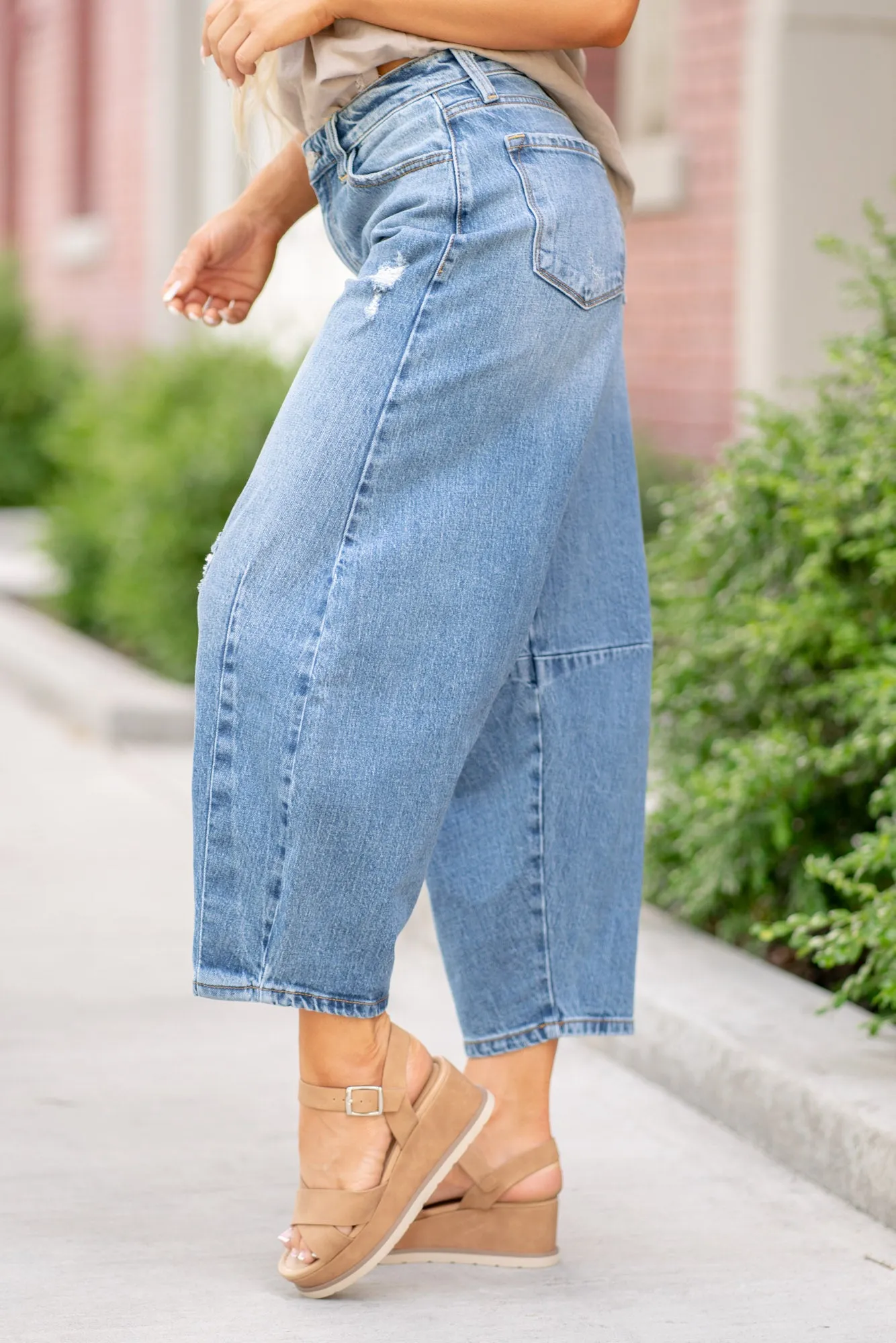 Addison High Rise Barrel Fit Jeans