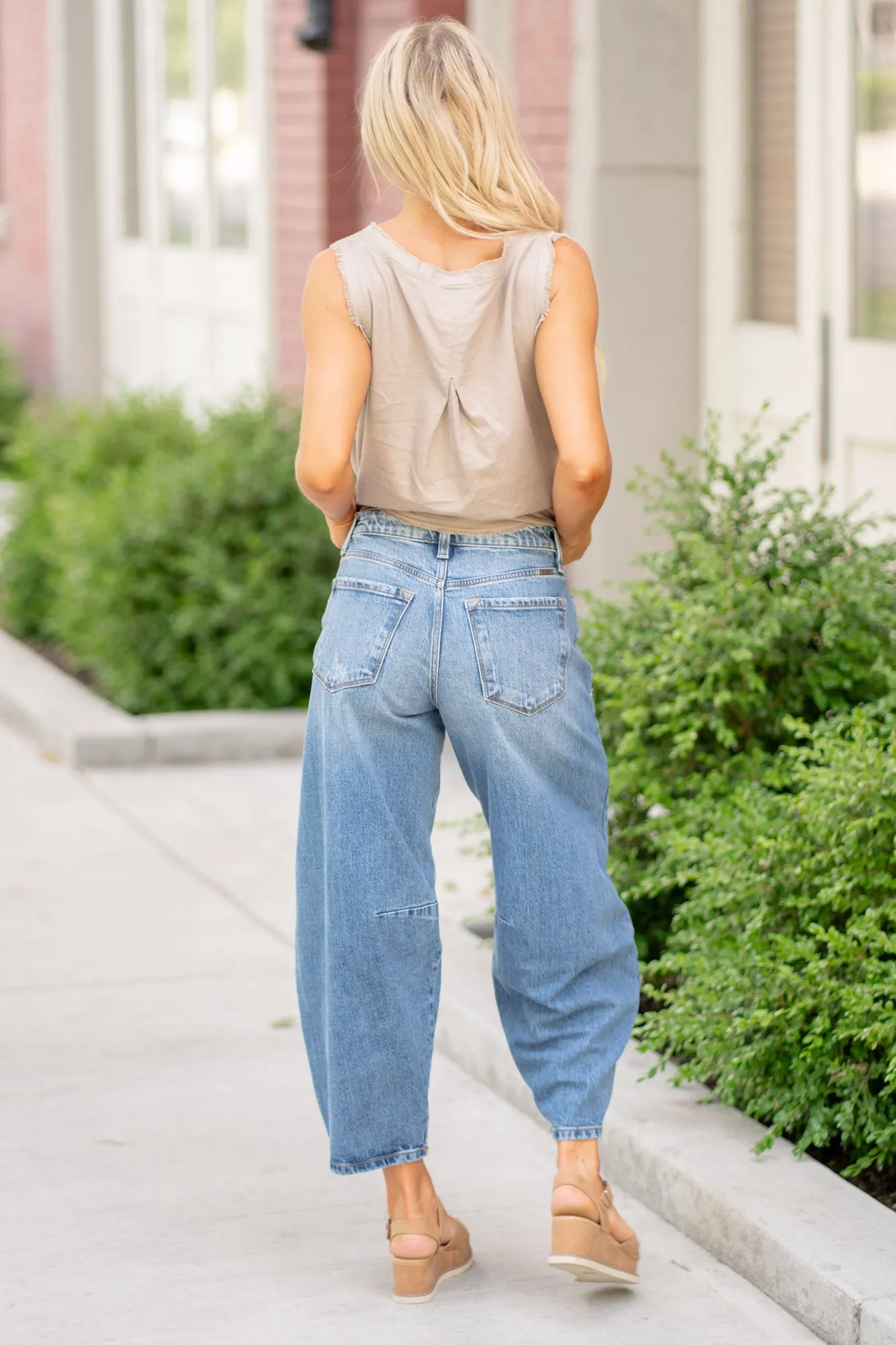 Addison High Rise Barrel Fit Jeans