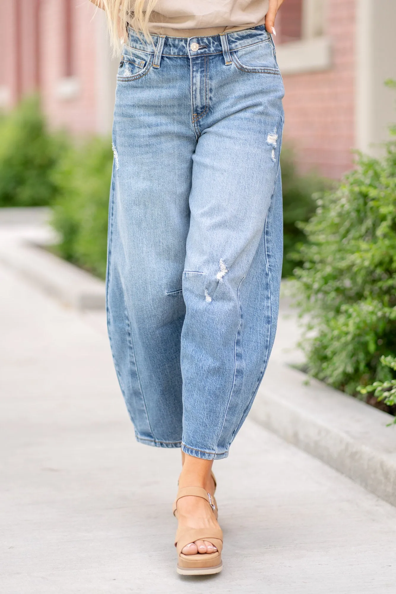 Addison High Rise Barrel Fit Jeans