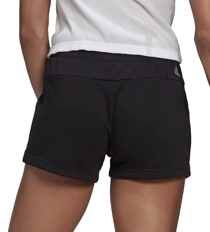 adidas Essentials Slim Logo Womens Training Shorts - Black
