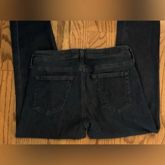 AG Jeans Adriano Goldschmied The Legging Super Skinny Fit Black Denim 27R 28x28