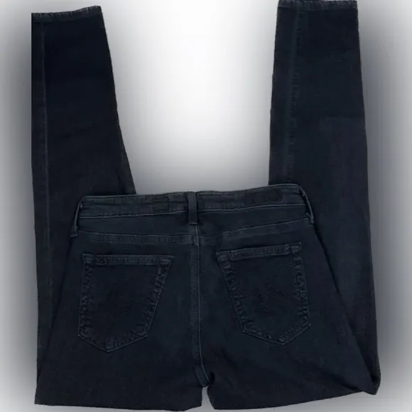 AG Jeans Adriano Goldschmied The Legging Super Skinny Fit Black Denim 27R 28x28