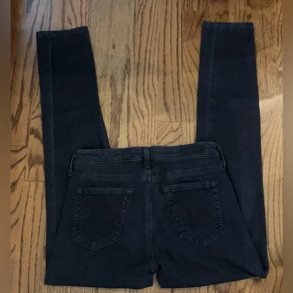AG Jeans Adriano Goldschmied The Legging Super Skinny Fit Black Denim 27R 28x28