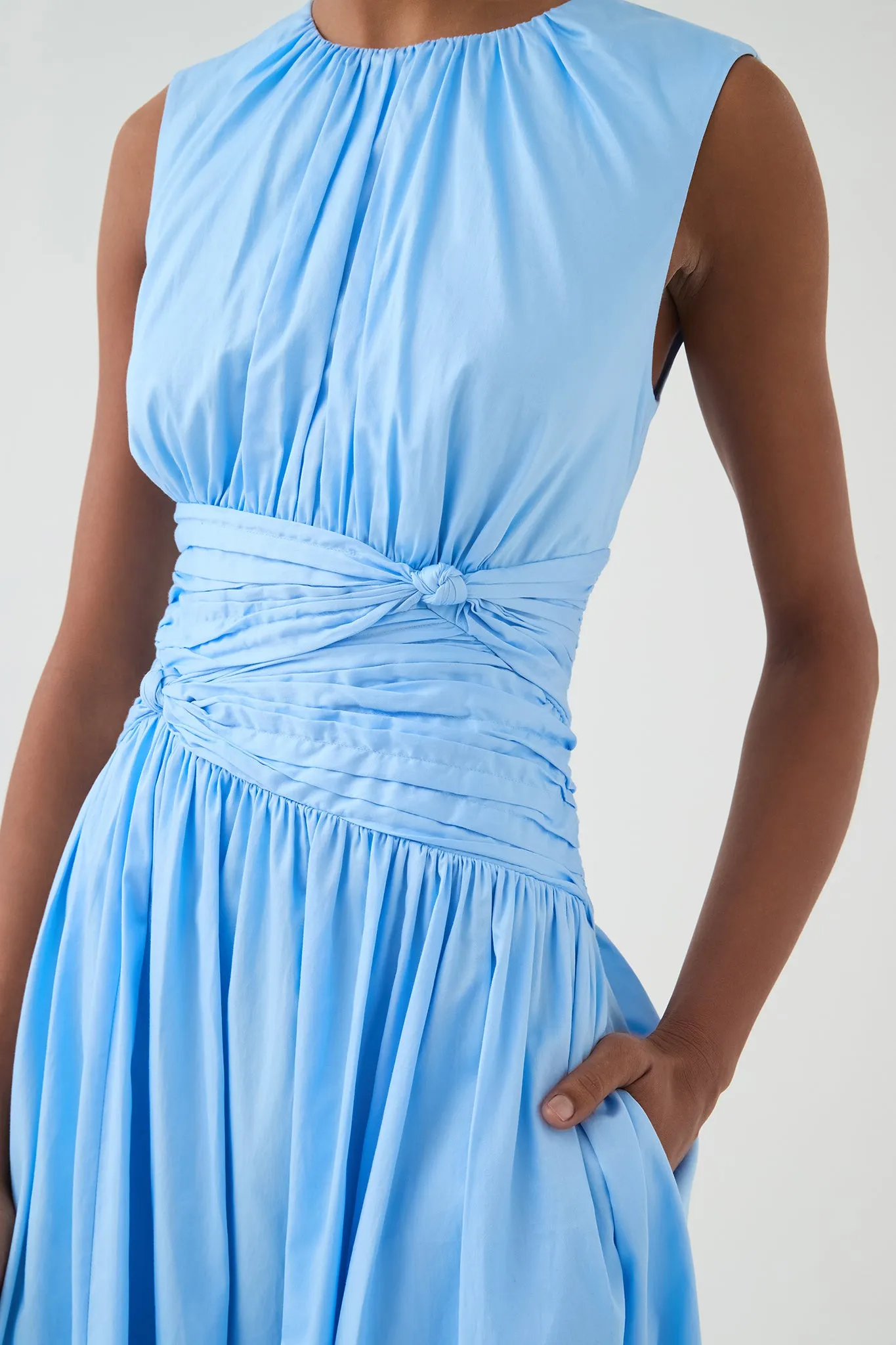 Agatha Knot Waist Midi Dress