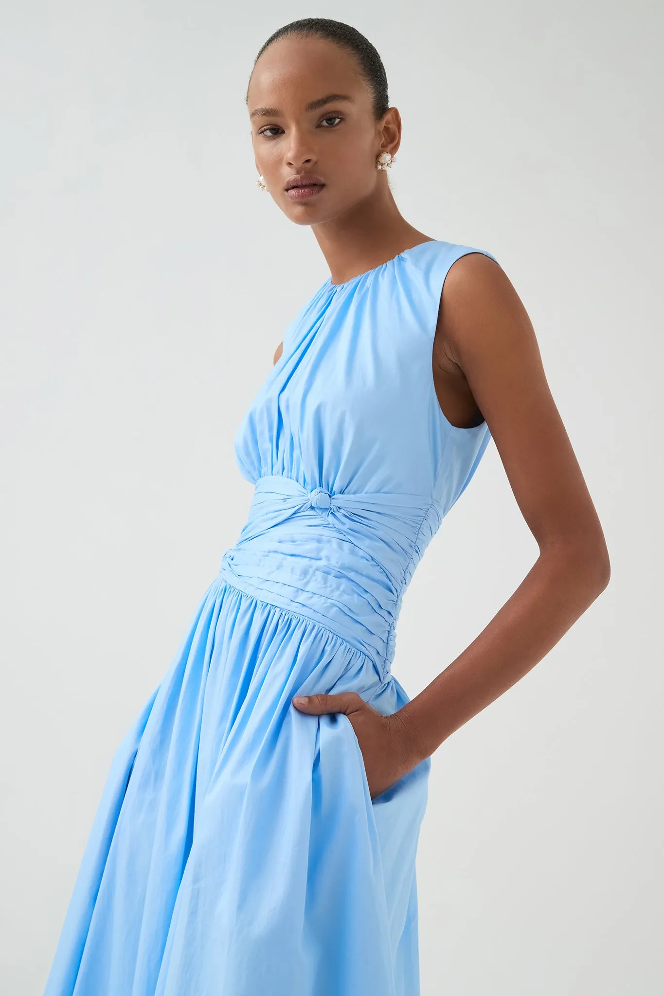 Agatha Knot Waist Midi Dress