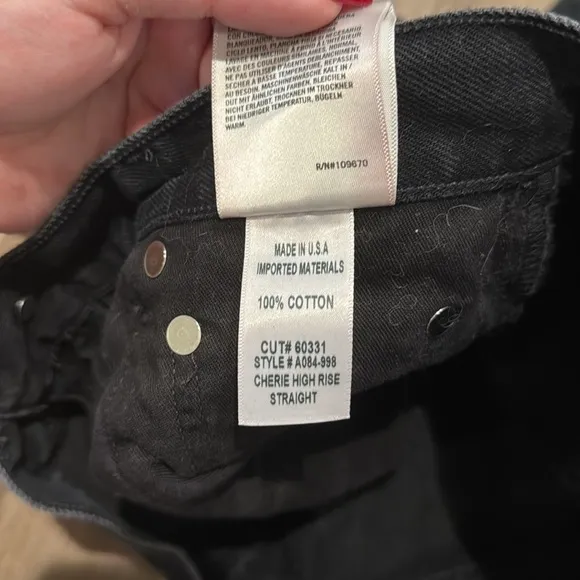 Agolde Cherie High Rise Straight Jeans Size 25