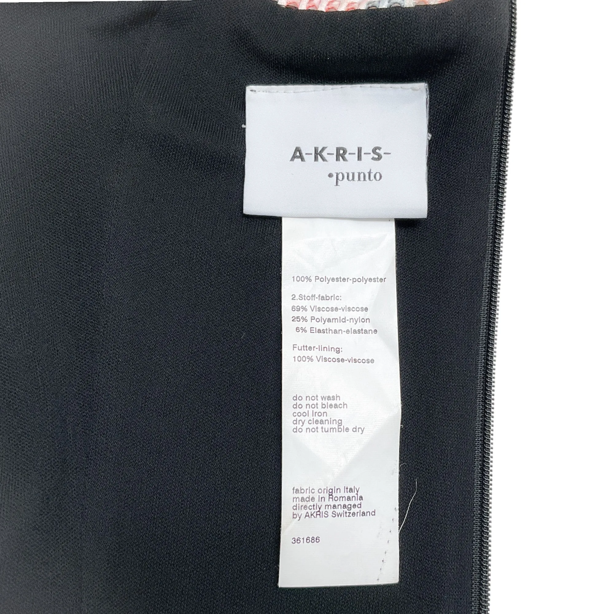 Akris Punto Black Sleeveless Dress with Multicolored Mesh