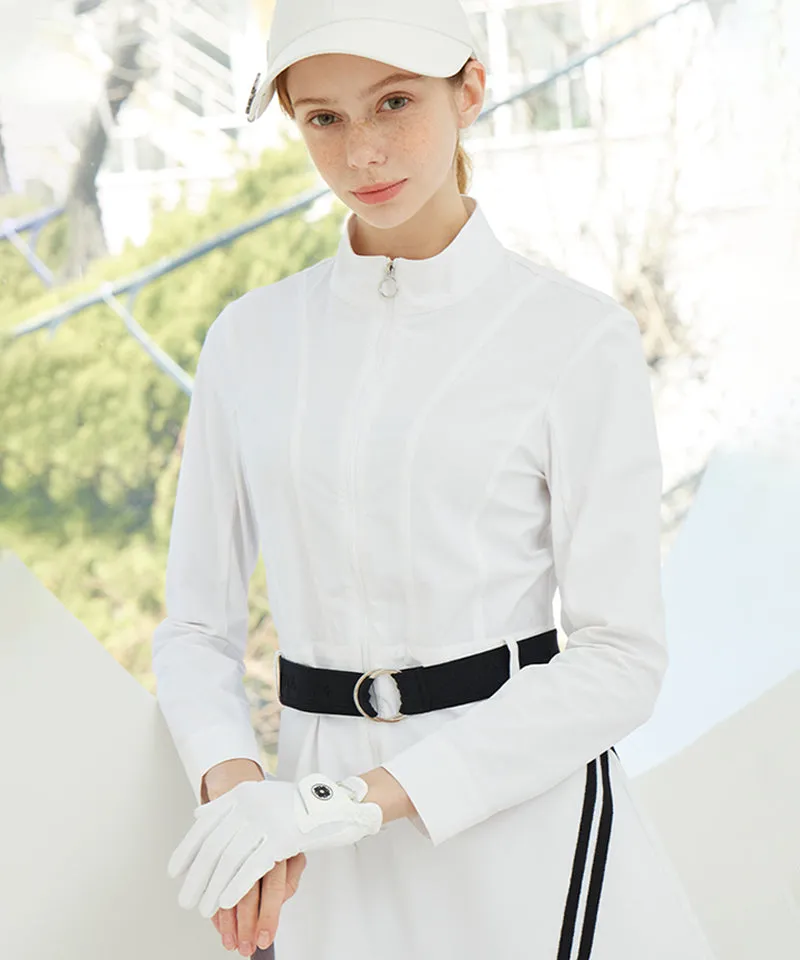 AVEN One Field Zip-up Dress - White