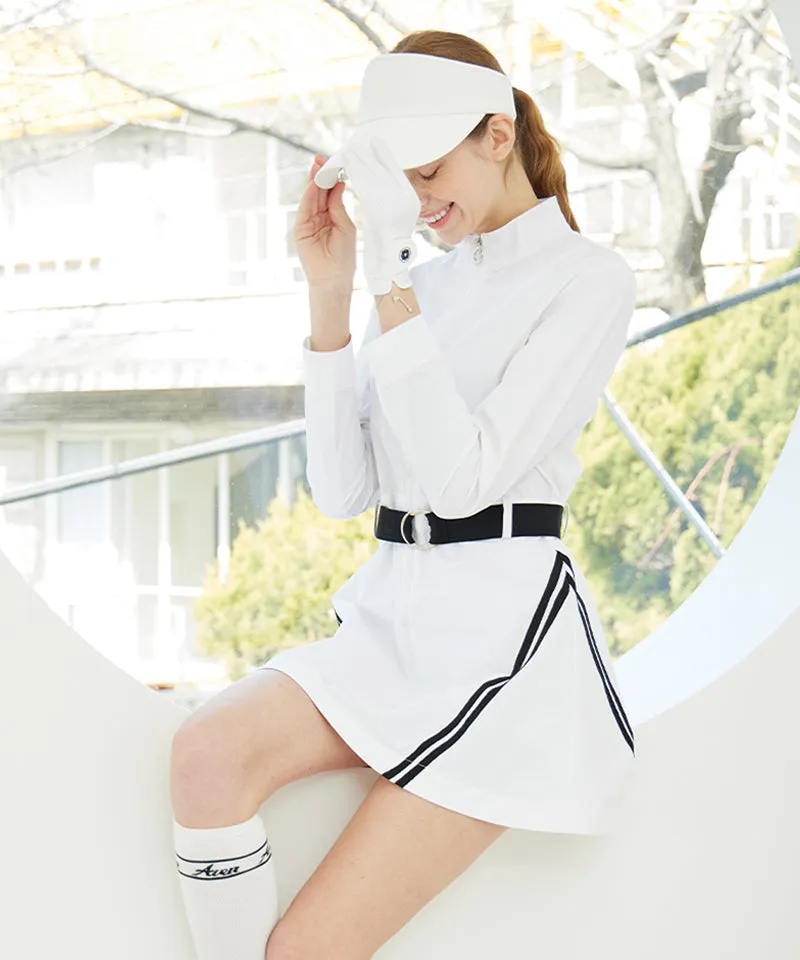 AVEN One Field Zip-up Dress - White