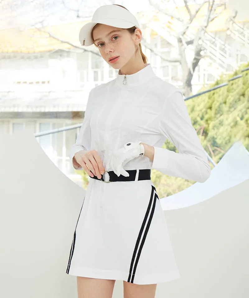 AVEN One Field Zip-up Dress - White