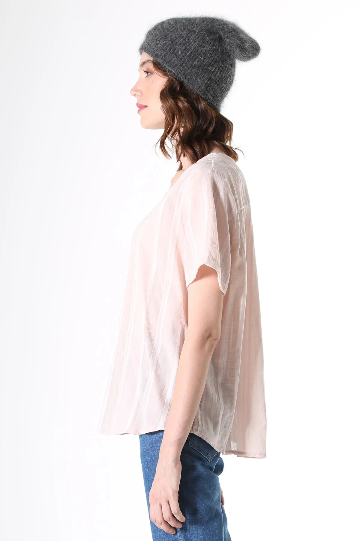 Avenida Textured Top Pale Pink