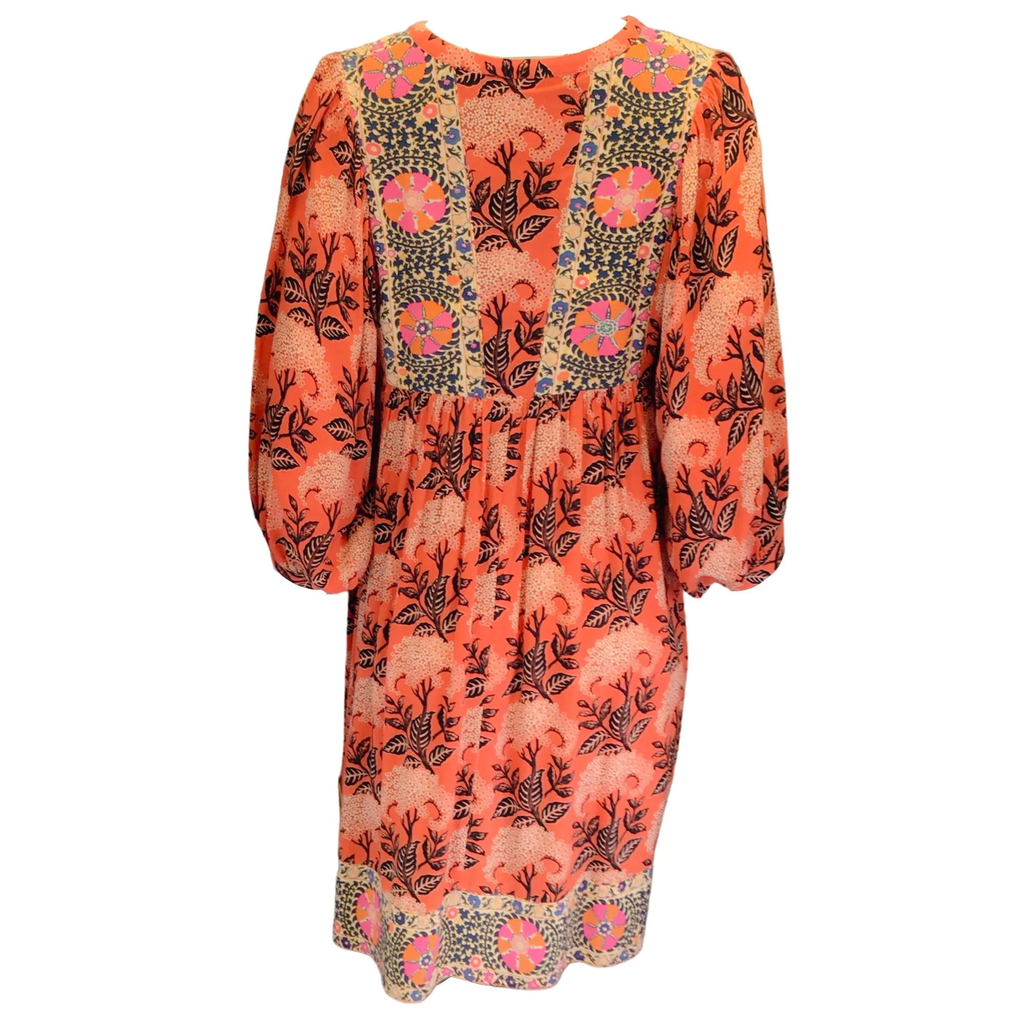 Ba&sh Orange Gaia Printed Mini Dress