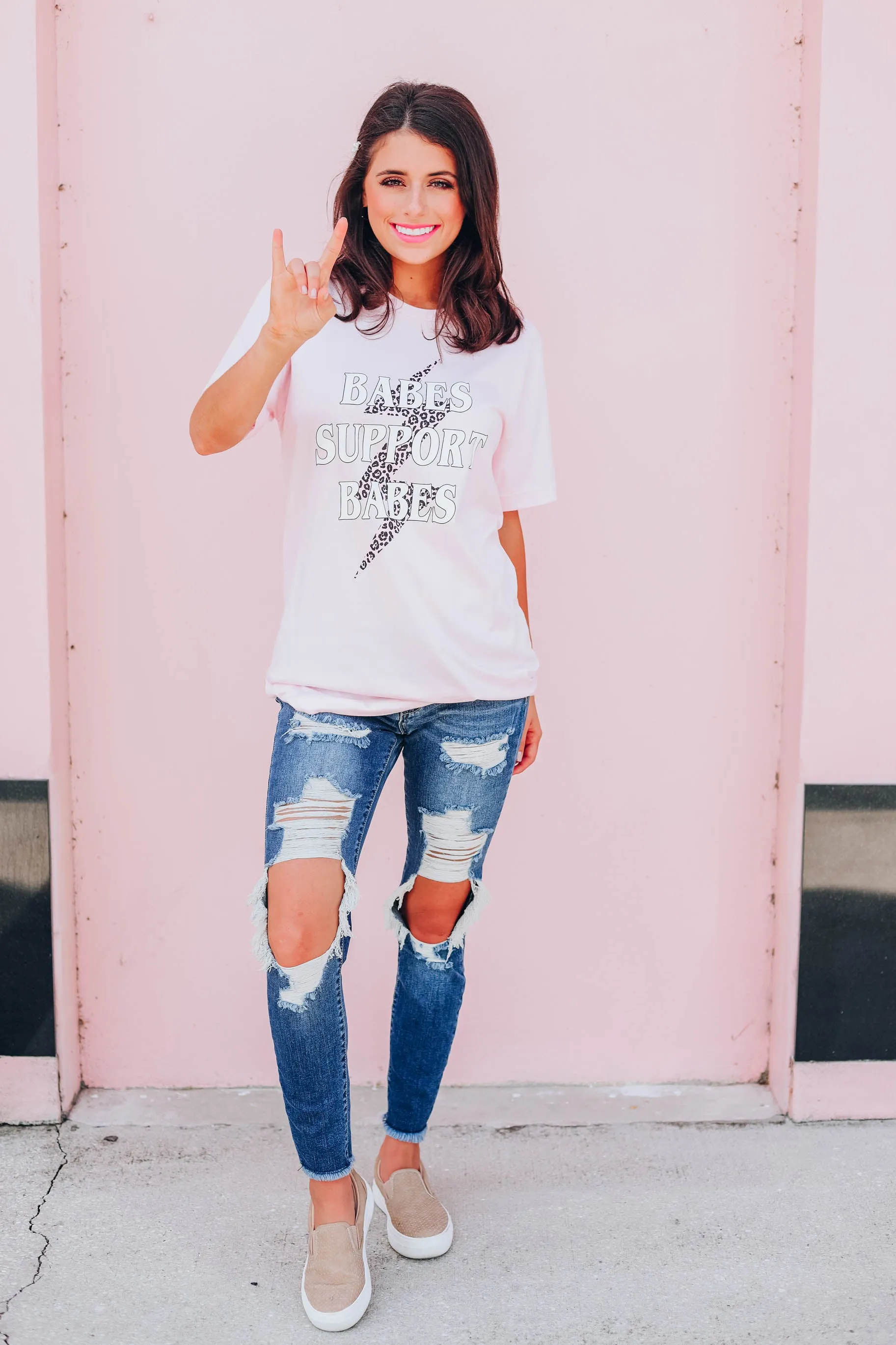 Babes Support Babes T-Shirt - Pink