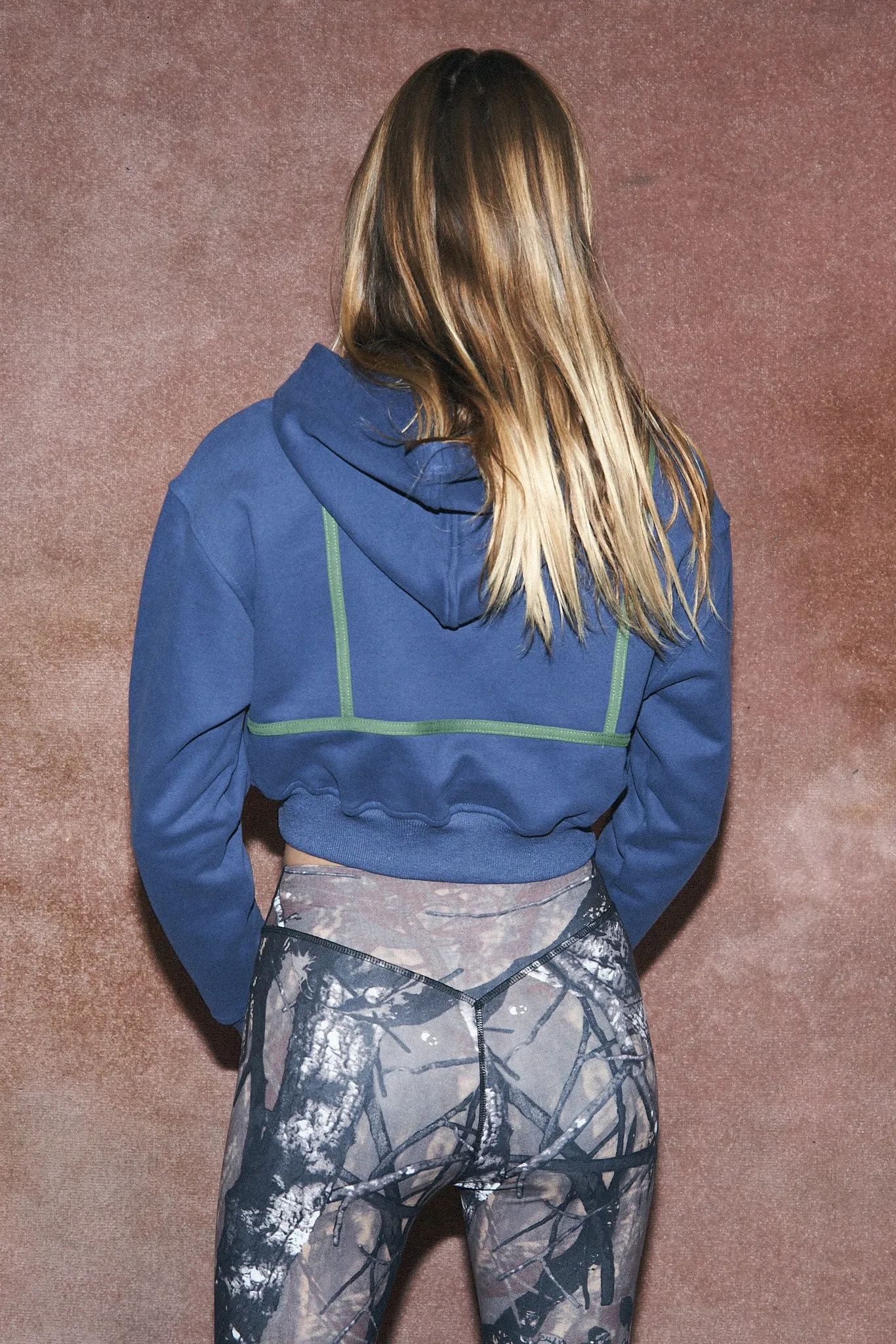 Bikini Bod Zip-up Sweatshirt Blue/Green