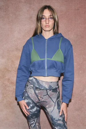 Bikini Bod Zip-up Sweatshirt Blue/Green