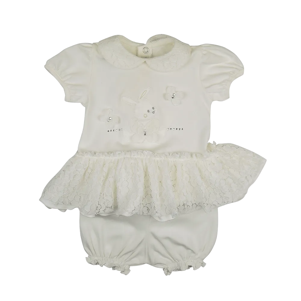 Bimbalo Girls Cream Two Piece Set
