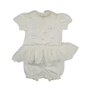 Bimbalo Girls Cream Two Piece Set