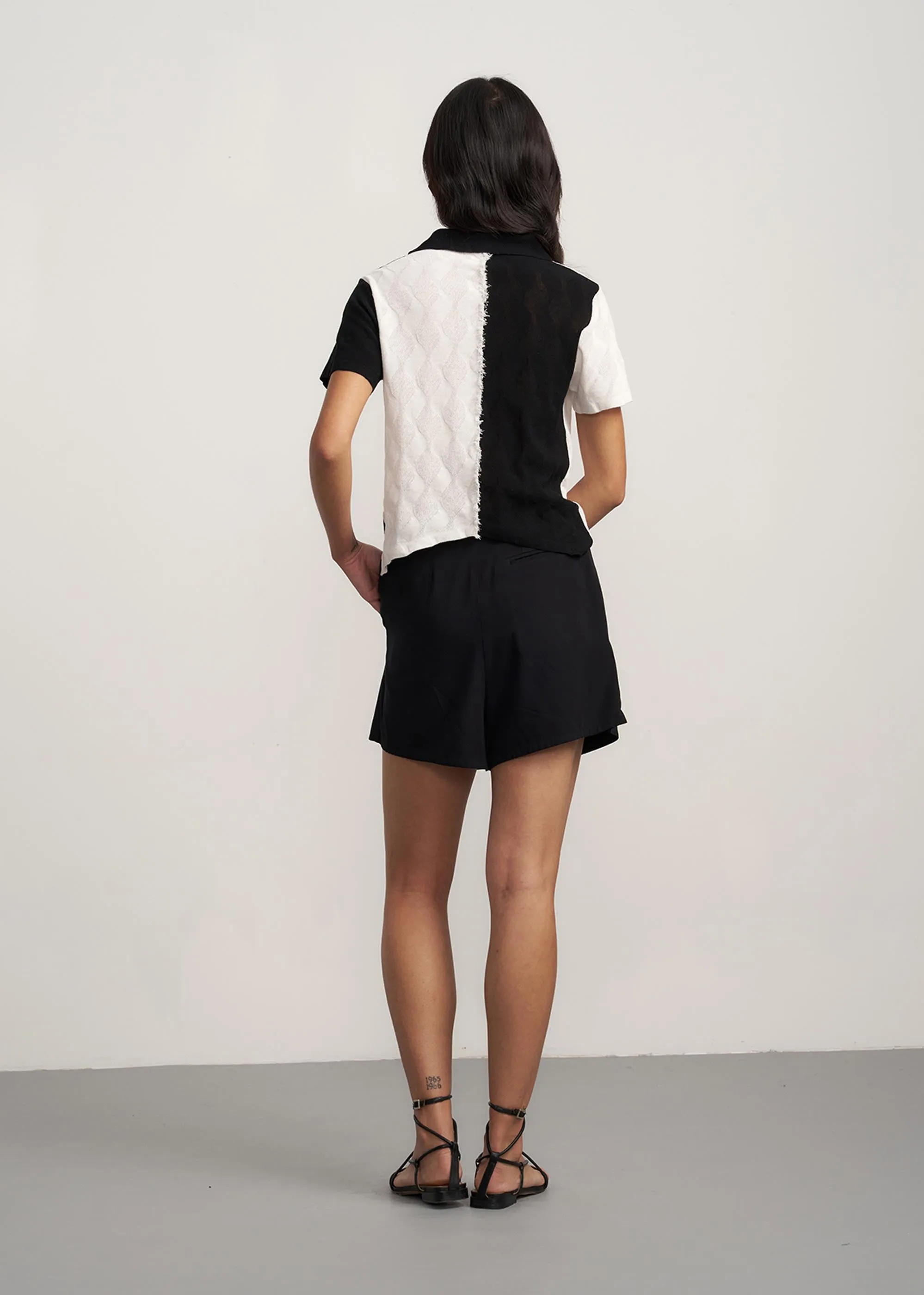 Black Apron Skirt Shorts