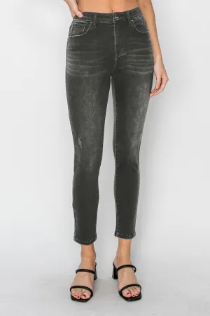 Black High Rise Ankle Skinny Risen Jeans 9/25/24 8959