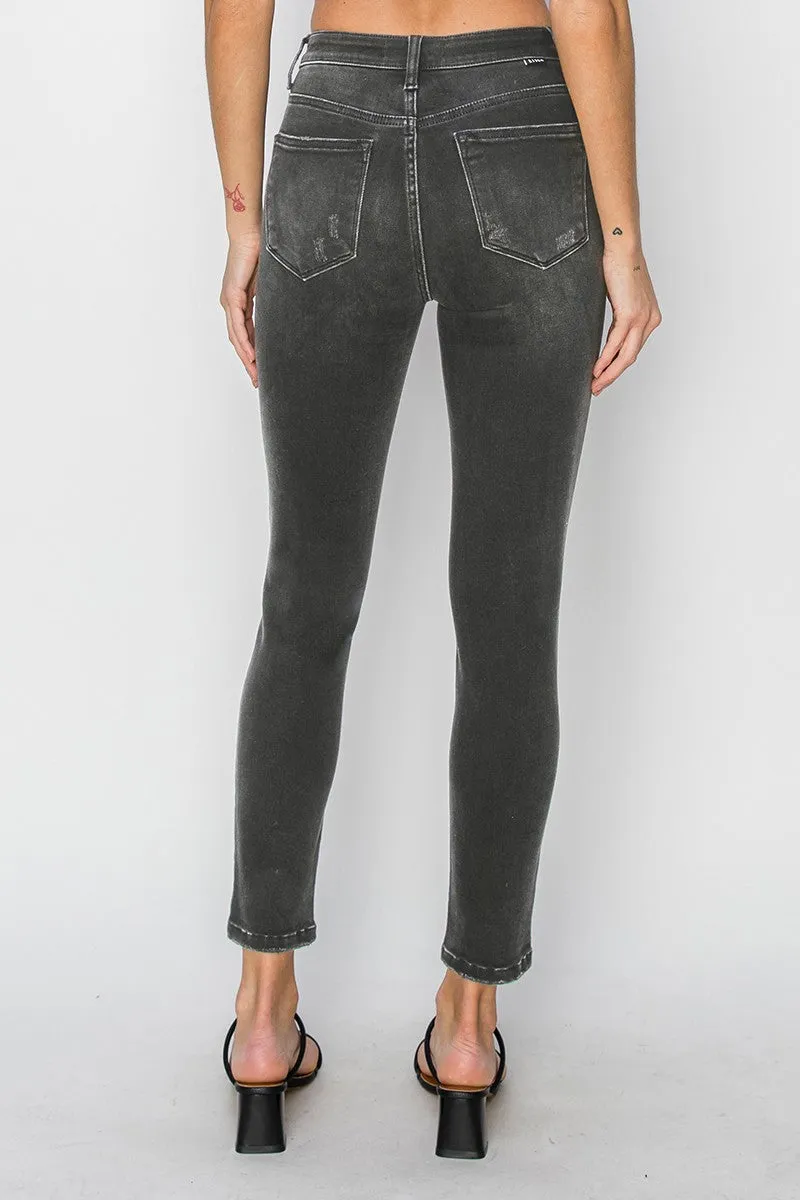Black High Rise Ankle Skinny Risen Jeans 9/25/24 8959