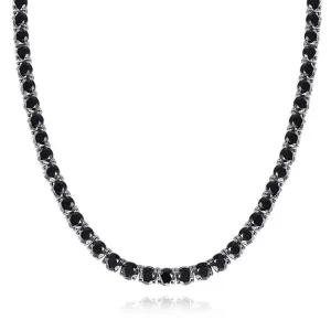 Black Moissanite Diamond 925 Sterling Silver Tennis Chain - 6.5mm