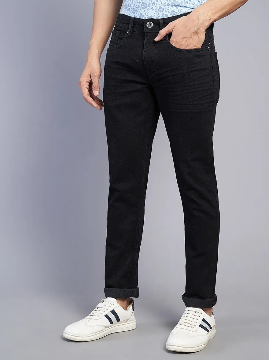 Black Washed Slim Fit Jeans | JadeBlue