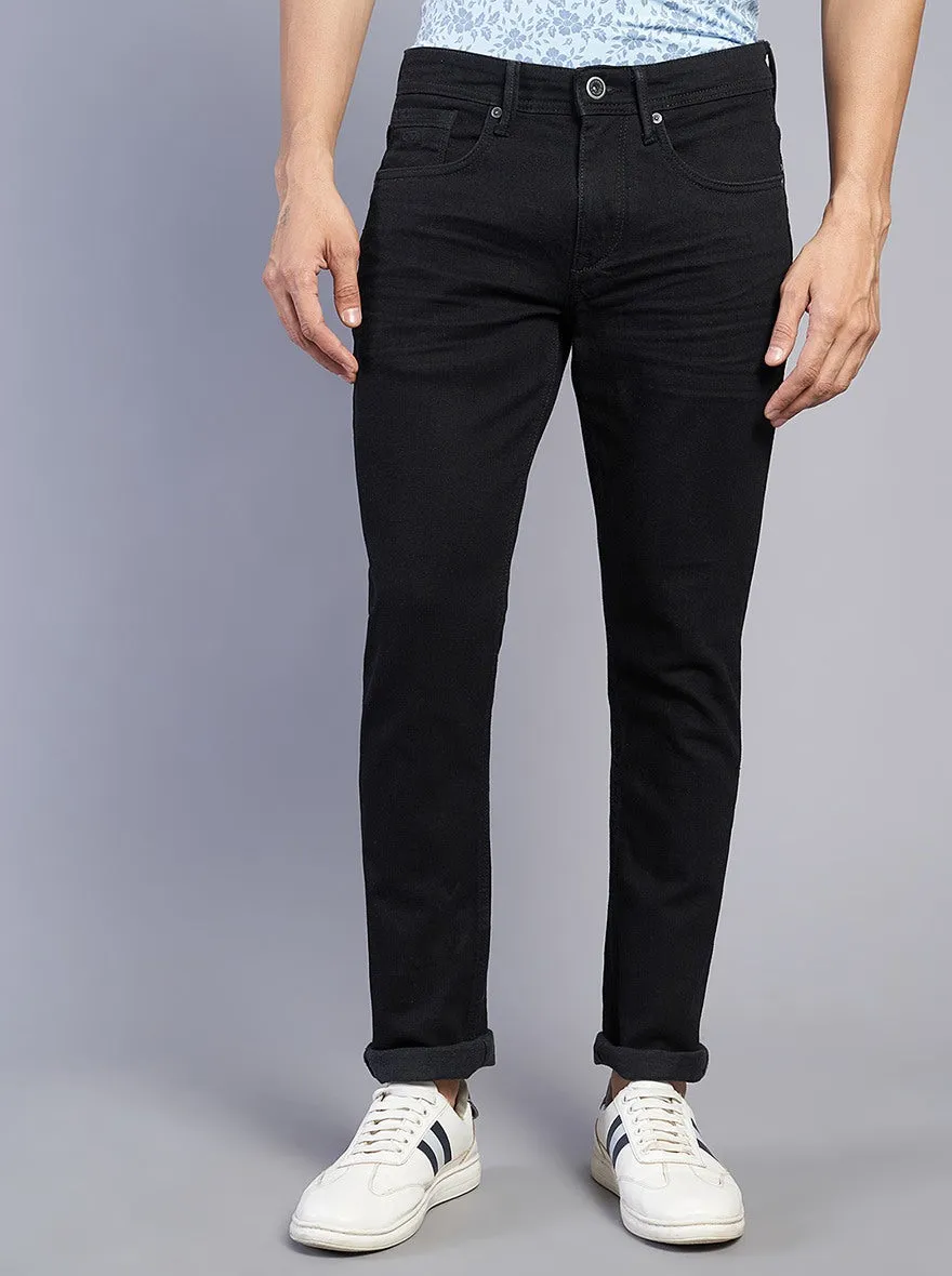Black Washed Slim Fit Jeans | JadeBlue