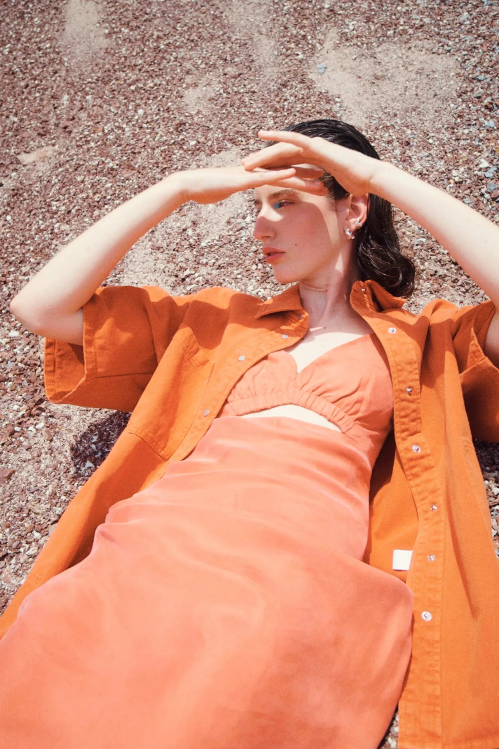 Blaise Oversized Shirt Coral