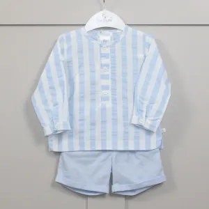 Blue Stripe Shirt and Shorts