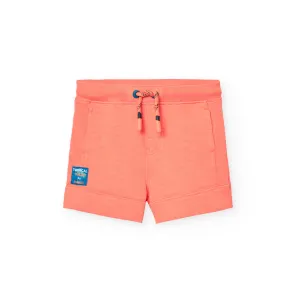 Boboli Orange Fleece Bermuda Shorts