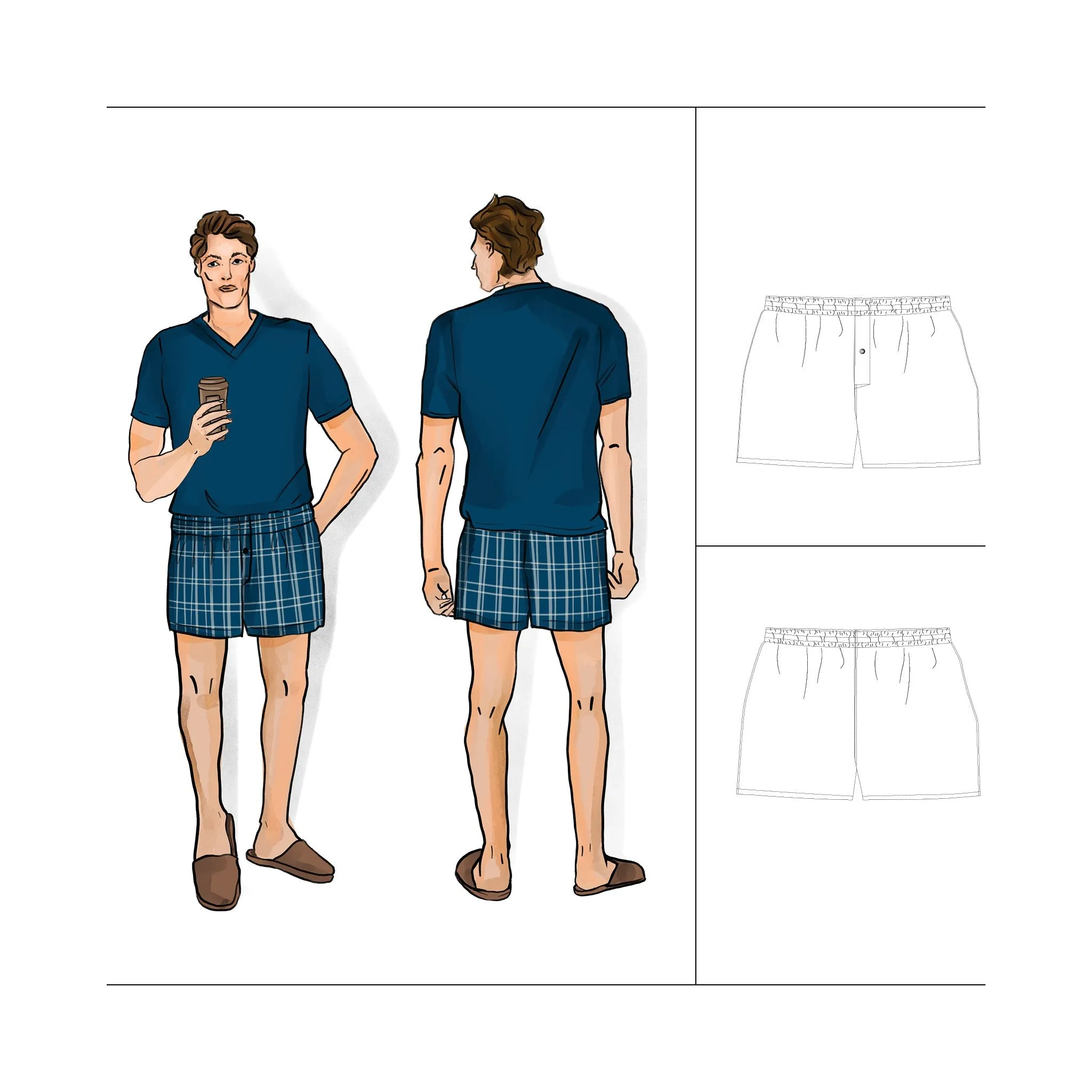 Boxer Short Pattern - Men Plus 3XL-7XL