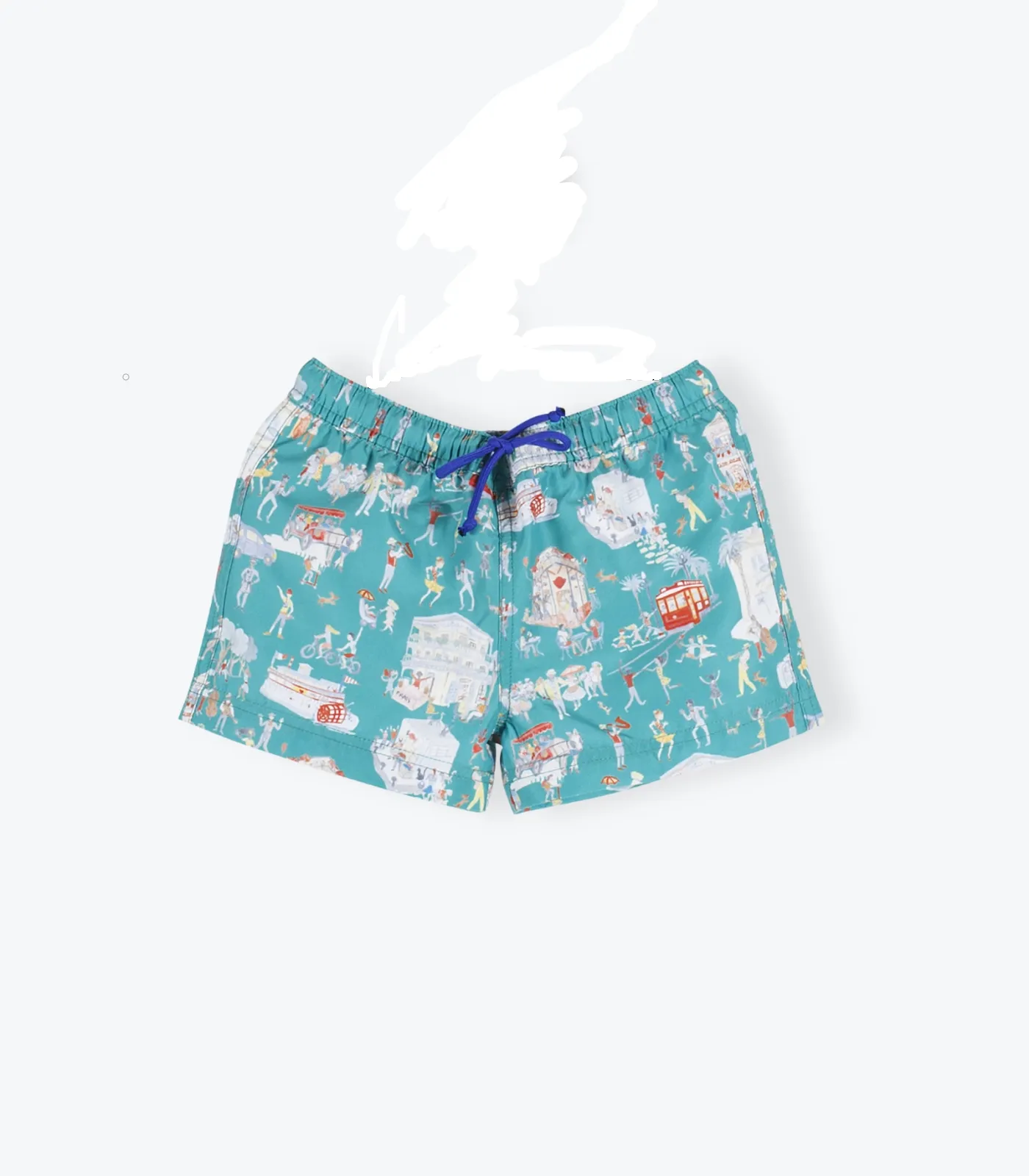 Boys Nola Jazz Print Beach Shorts