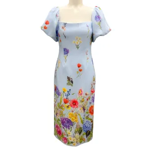 Cara Cara Light Blue Multi Bloom Serenity Karene Dress