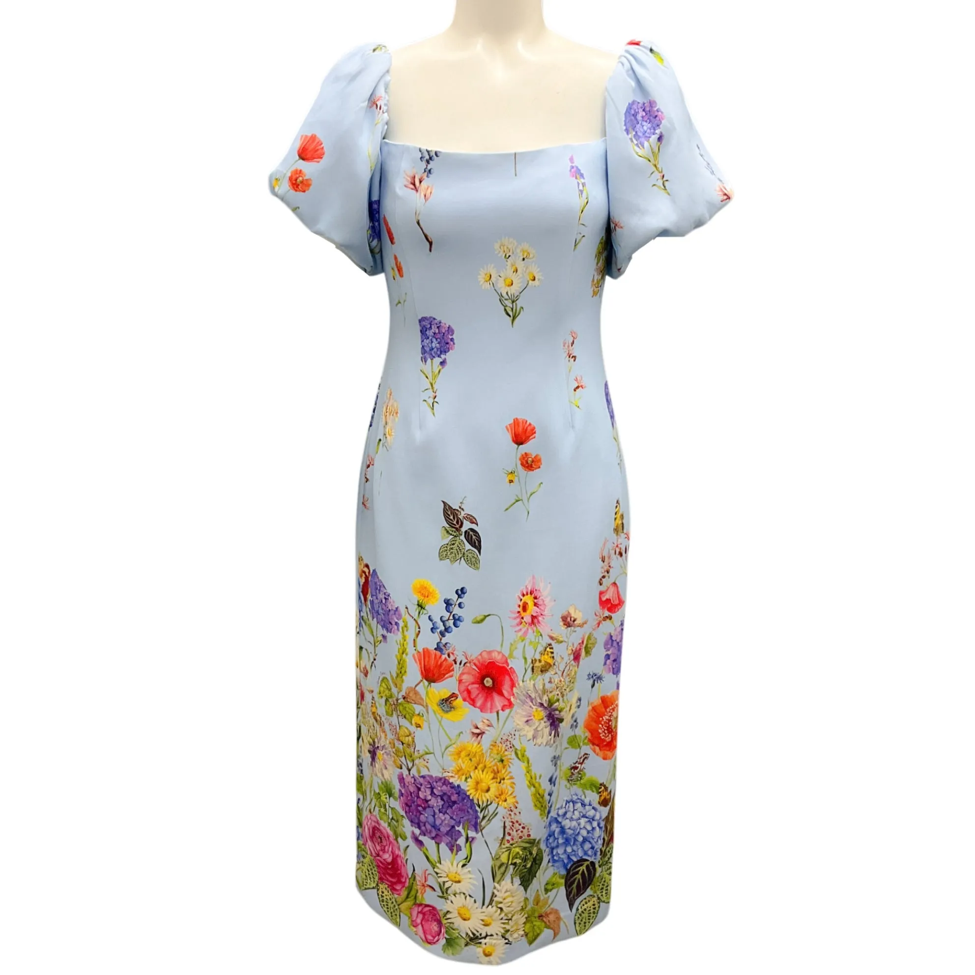 Cara Cara Light Blue Multi Bloom Serenity Karene Dress