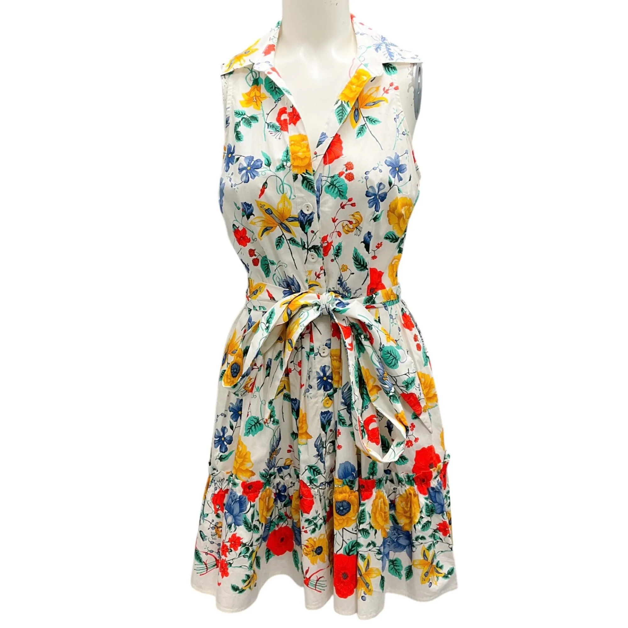 Cara Cara White Multi Flora Scarf Turtledove Hannah Mini Dress