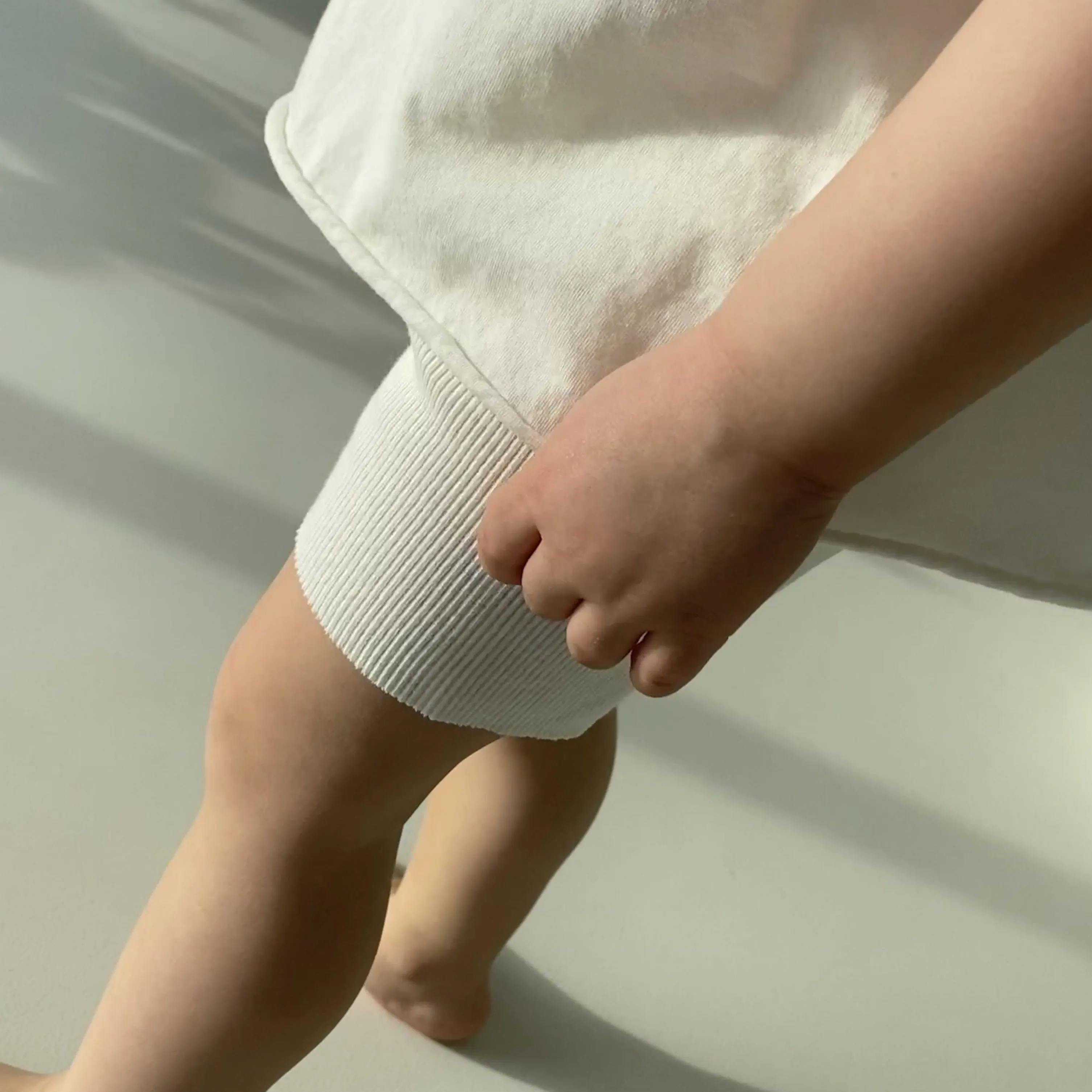 Carey Ribbed Shorts (White)
