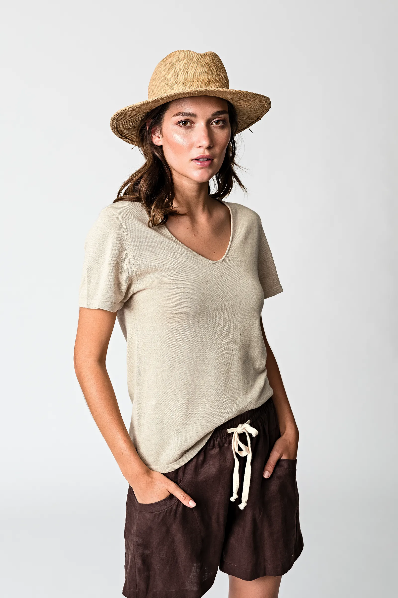 Castaway Knit Tee - Natural