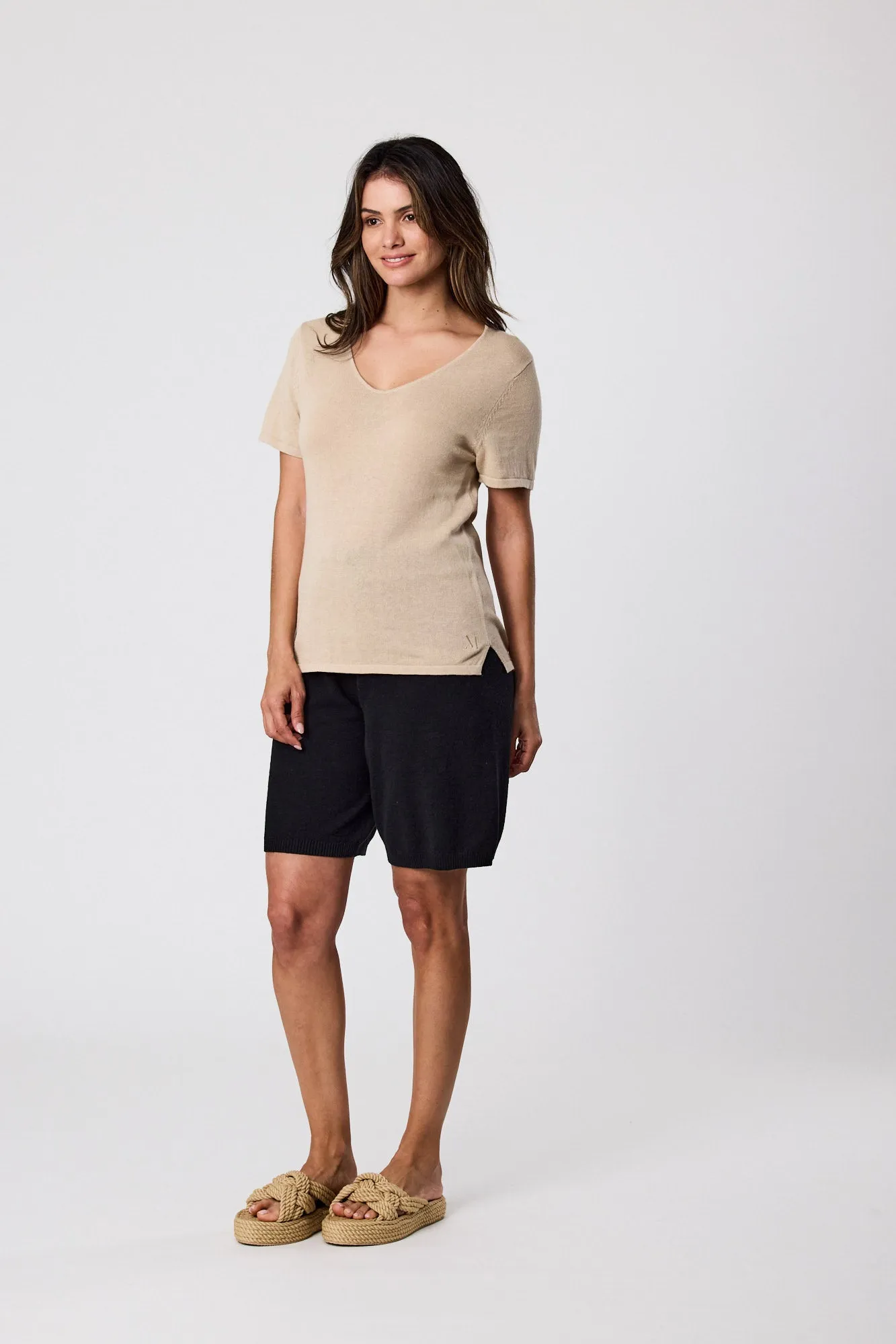 Castaway Knit Tee - Natural