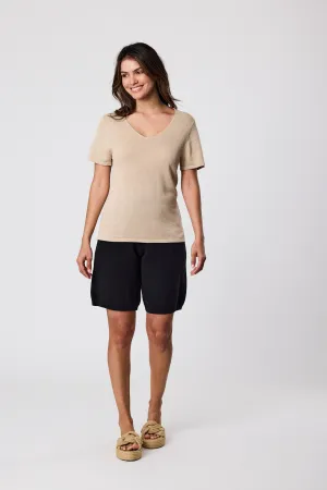 Castaway Knit Tee - Natural