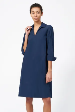 Cecil Collared V-Neck Dress - Summer Navy