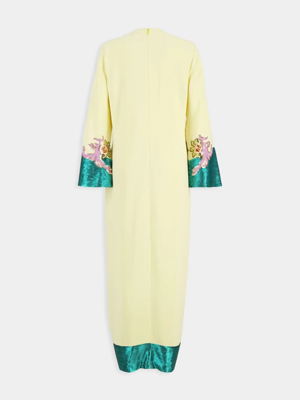 Celeste A-Line Embroidered Maxi Dress