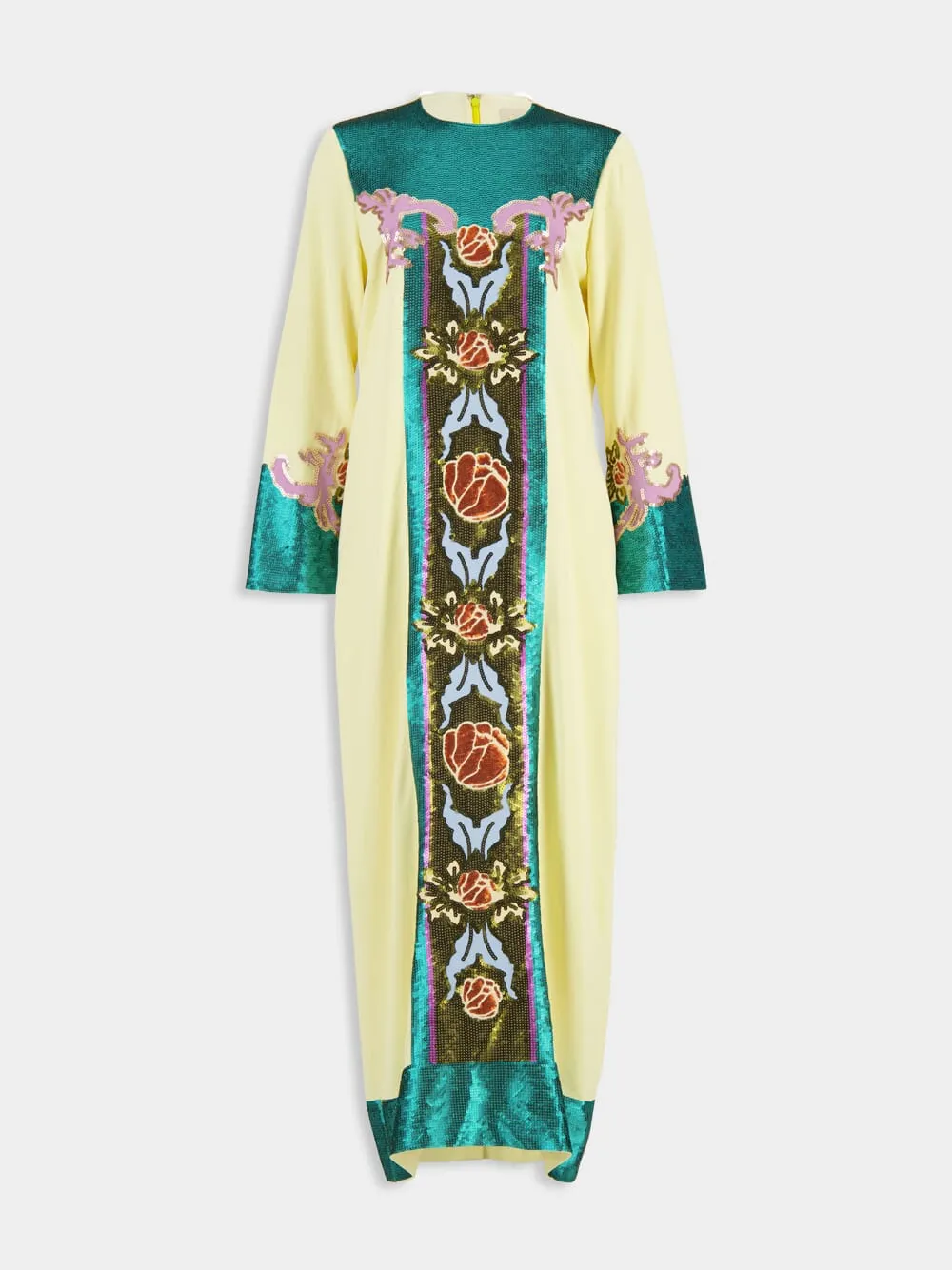 Celeste A-Line Embroidered Maxi Dress