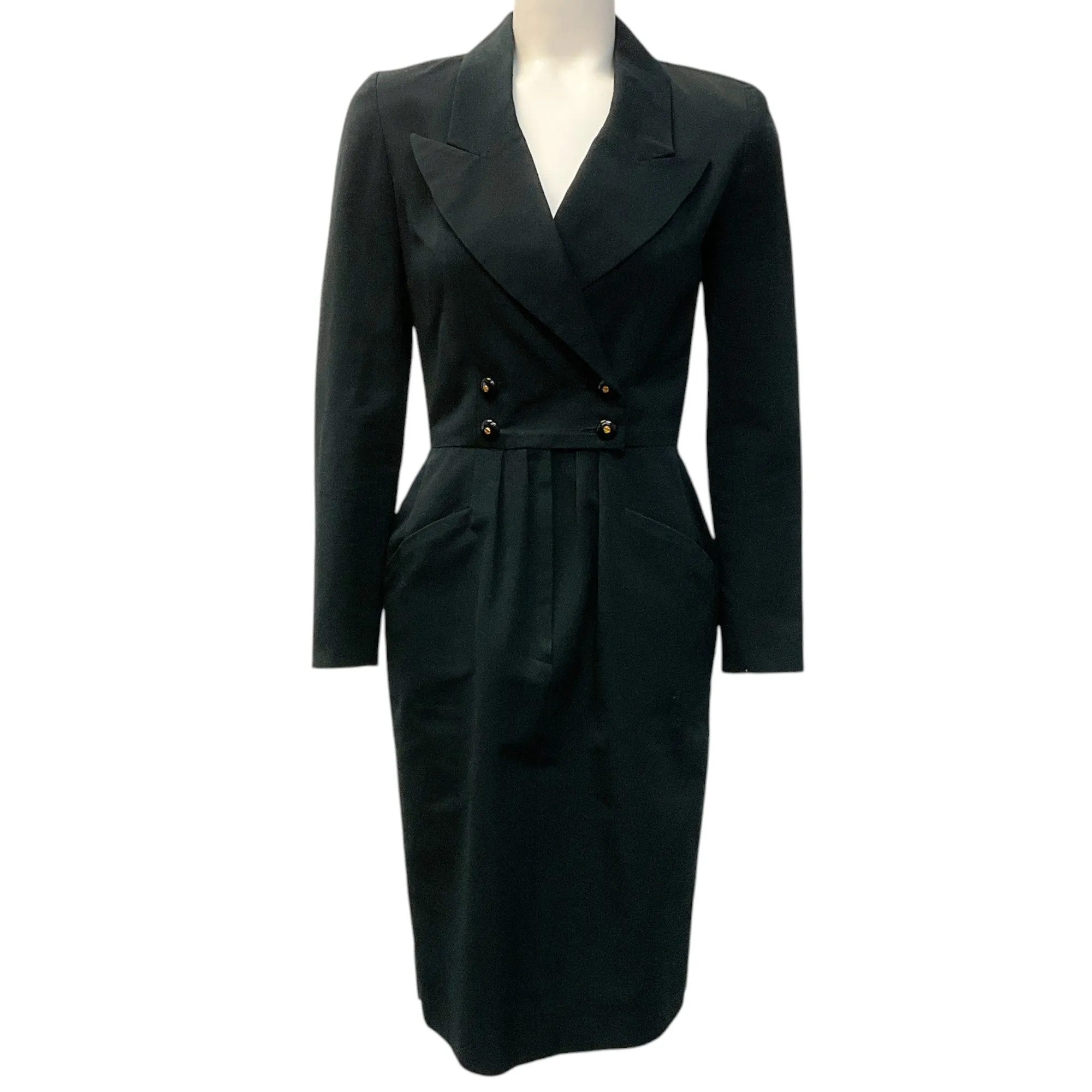 Chanel Vintage Black Tuxedo Dress