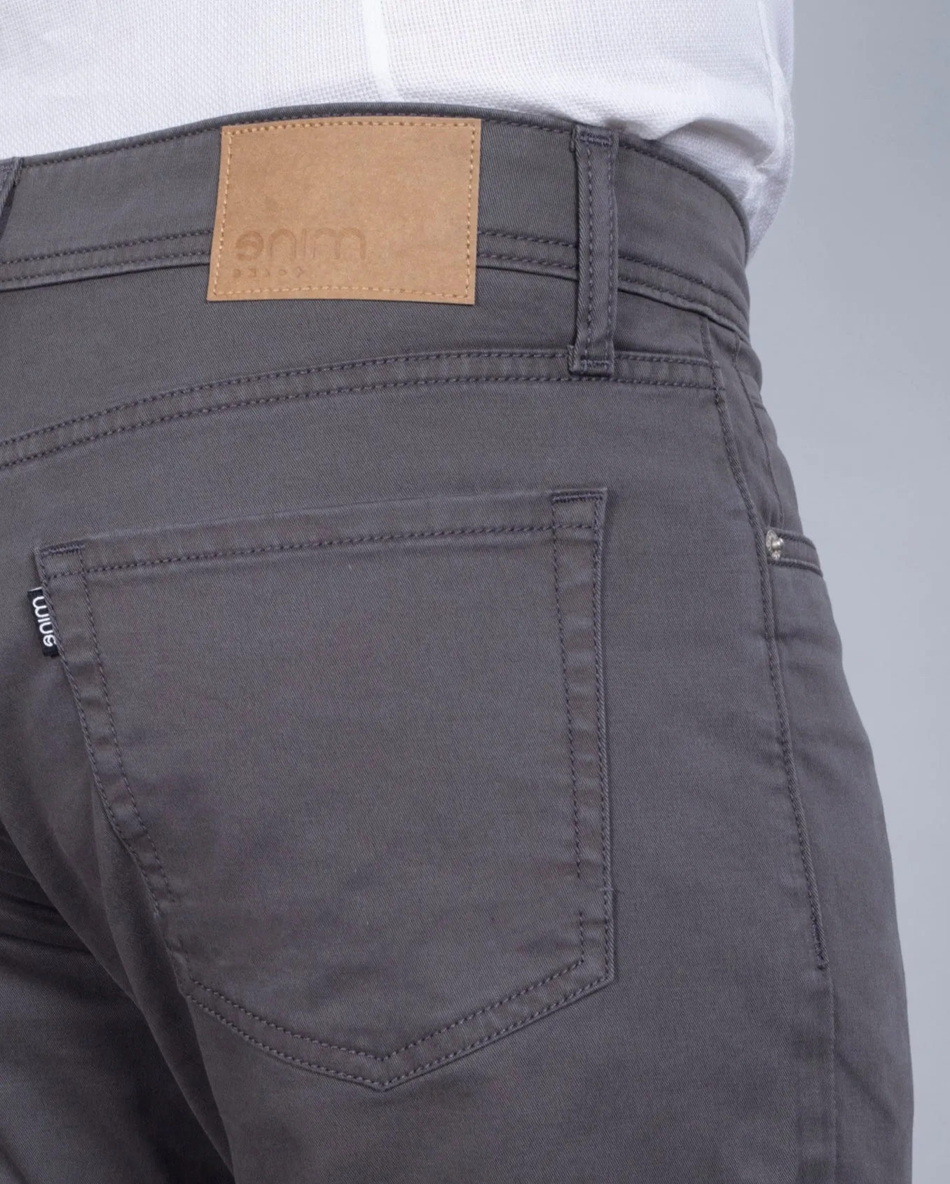 Charcoal Cotton Stretch Jeanos