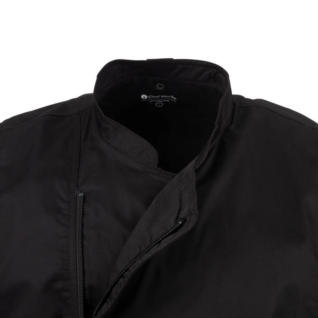 Chef Works Springfield Zipper Mens Chef Jacket Black L