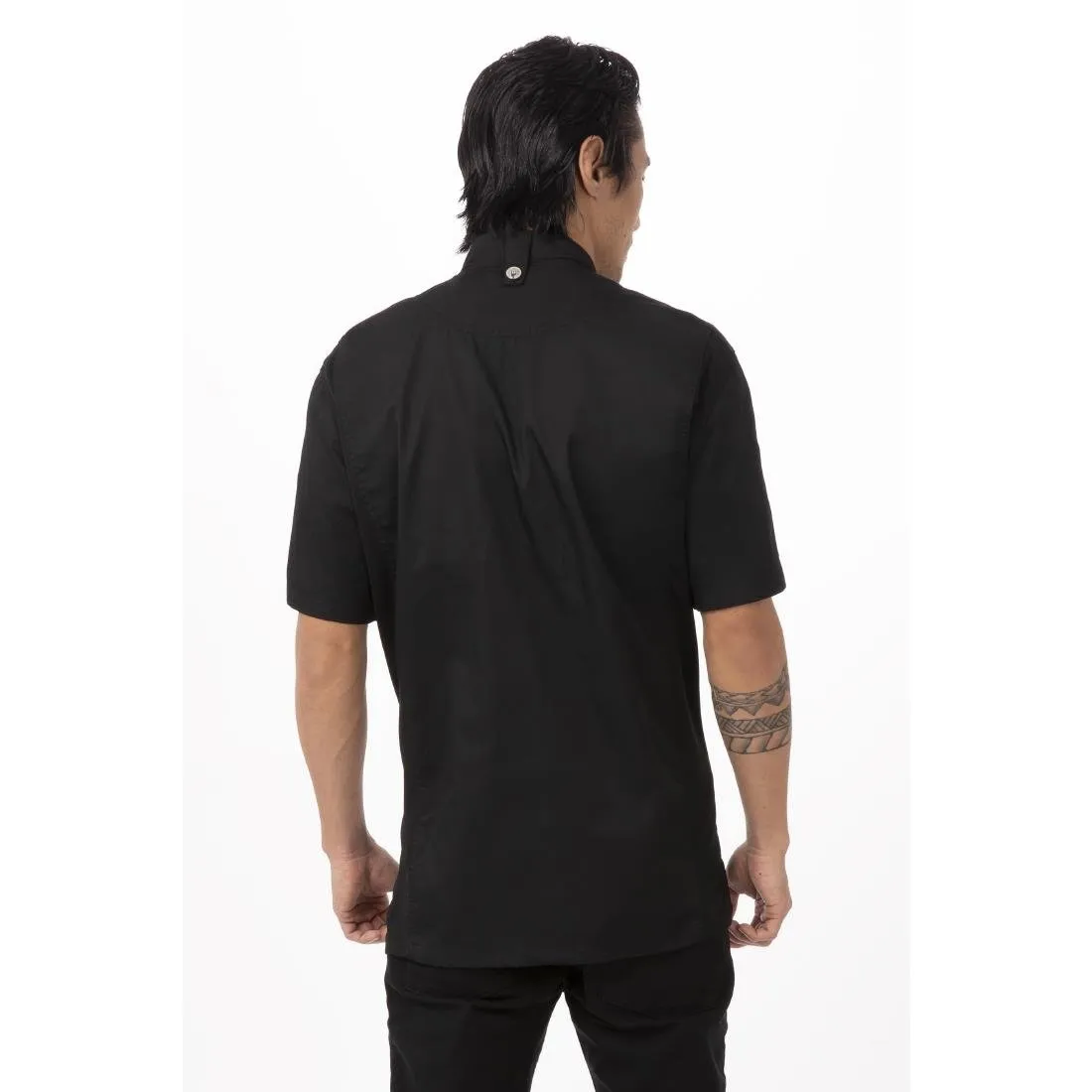 Chef Works Springfield Zipper Mens Chef Jacket Black L